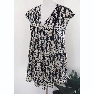 Vanessa Virginia Ladder Lace Ikat Tunic Top S